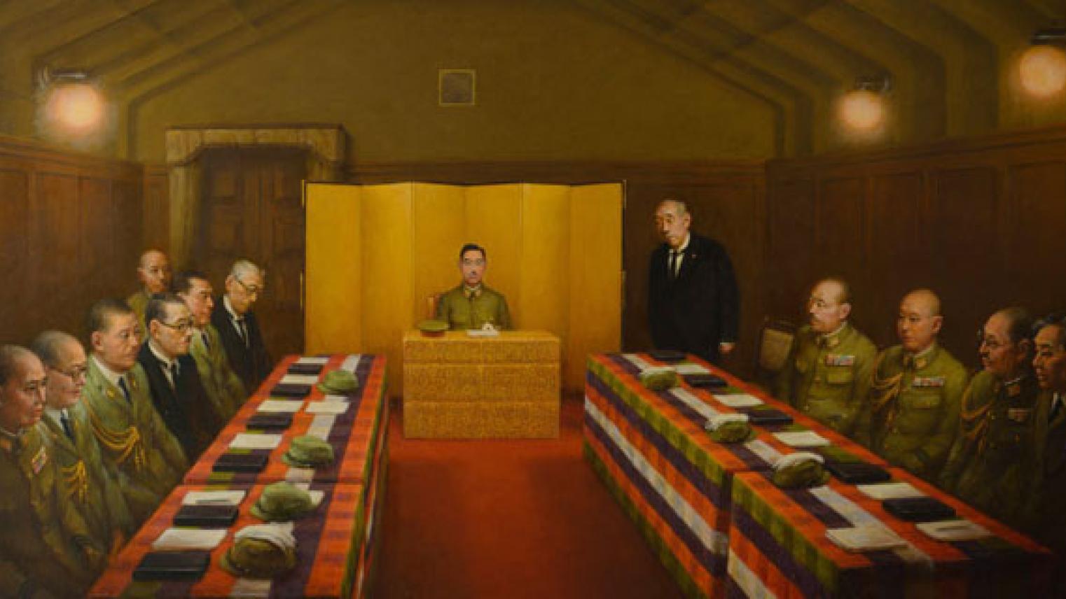 Painting of the last imperial conference by Shirokawa Ichirō