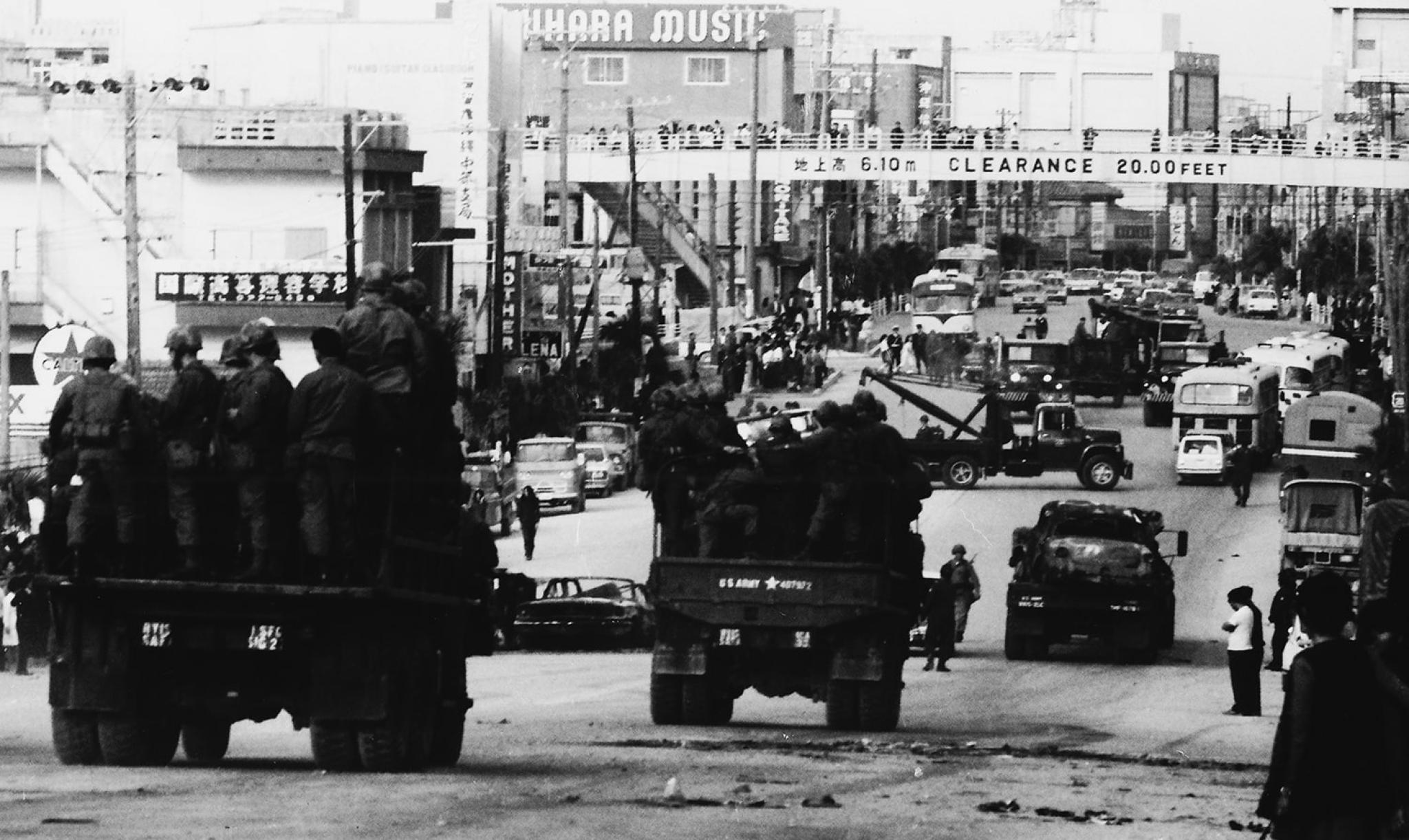 Aftermath of the Koza riots, Okinawa, December 1970