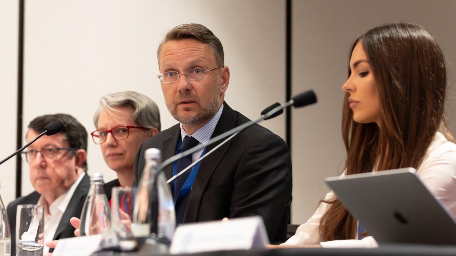 Japan Institute Director Llewelyn Hughes spoke at the Australian Institute for International Affairs National Conference
