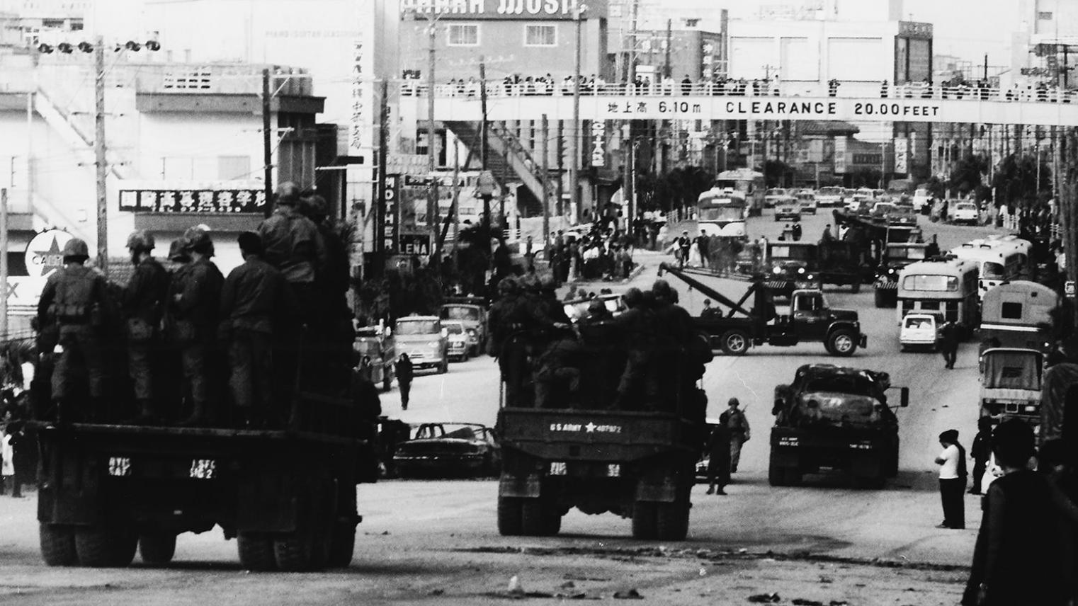 Aftermath of the Koza riots, Okinawa, December 1970